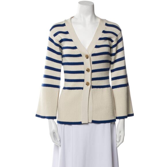 Toteme wool blue striped cardigan - Picture 8 of 8